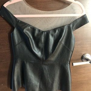 leather peplum top
